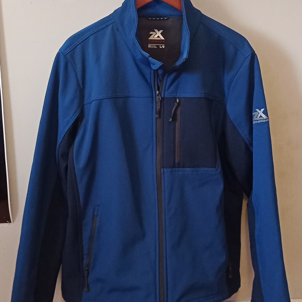 Zero X Posur Jacket/Coat - Blue & Black - Size Large - Fleece Lined